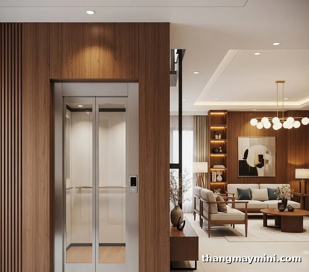 Báo giá thang máy gia đình theo số tầng và tải trọng, công trình thực tế nhà phố