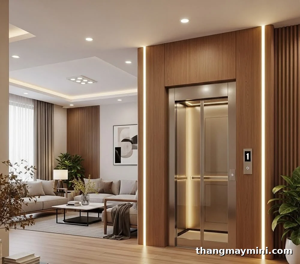 Thang máy gia đình nhập khẩu nguyên chiếc cao cấp cho biệt thự