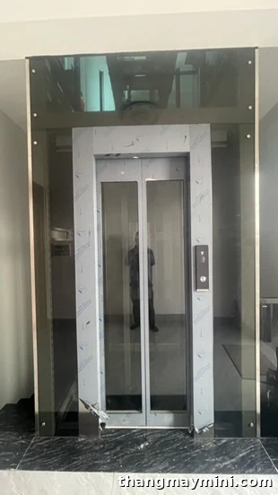 Thang Máy Gia Đình 2026: Hướng Dẫn Toàn Diện Từ A Đến Z 5 Thang máy gia đình cabin inox kính